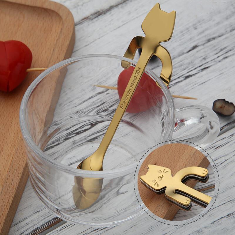 STAINLESS STEEL CAT TEASPOONS NovaLux