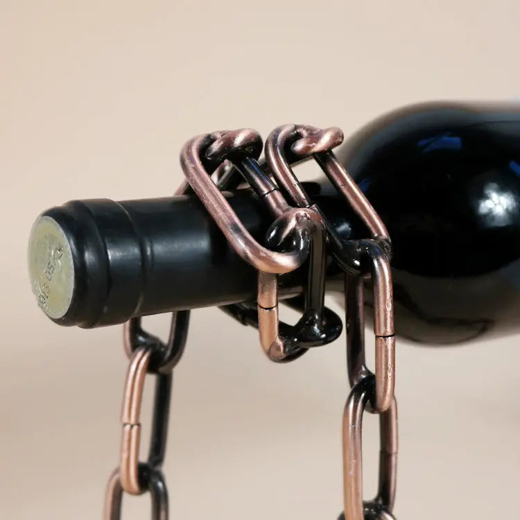 Magic Iron Chain Wine Bottle Holder NovaLux