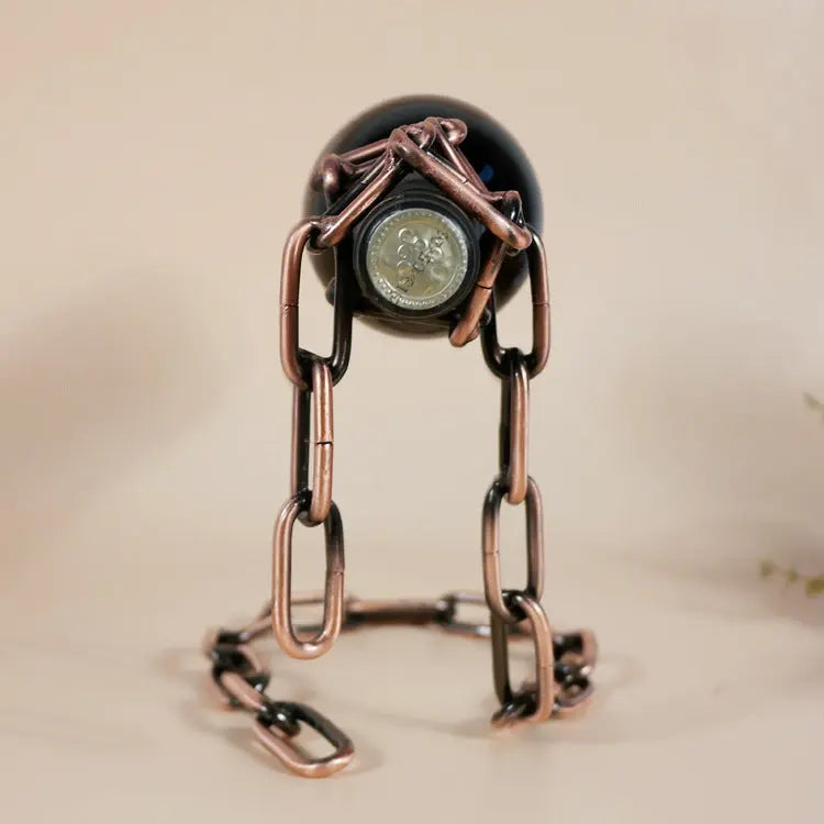 Magic Iron Chain Wine Bottle Holder NovaLux