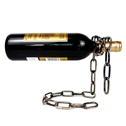 Magic Iron Chain Wine Bottle Holder NovaLux
